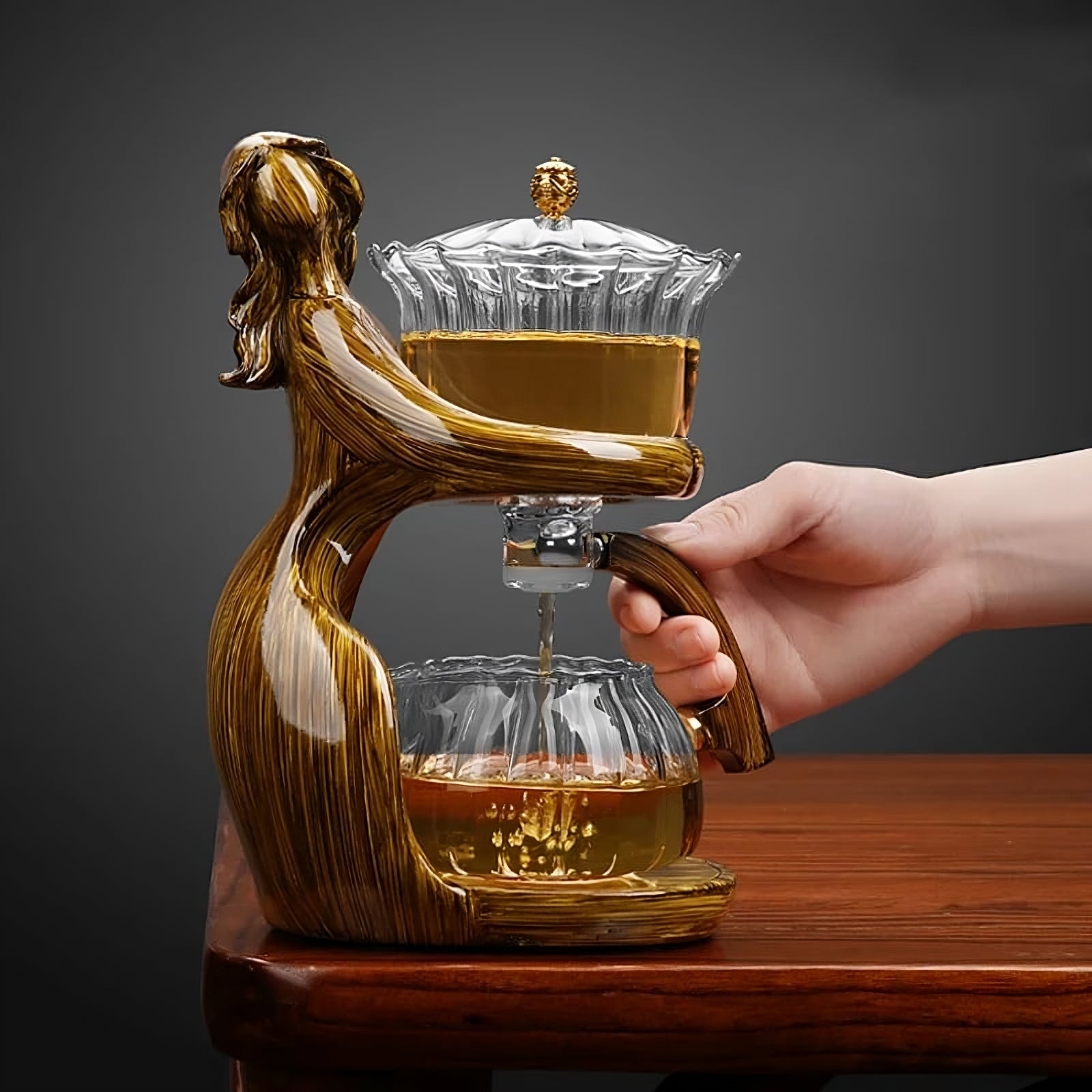 Semi-Automatic Teapot – Effortless Brewing, Elegant Design & Blooming Tea Experience
