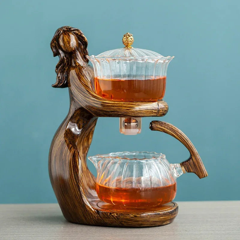 Semi-Automatic Teapot – Effortless Brewing, Elegant Design & Blooming Tea Experience