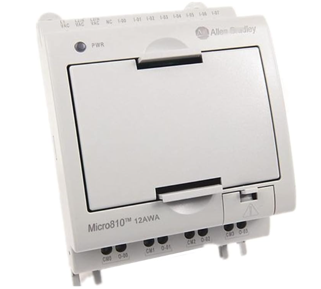 Allen-Bradley 2080-LC10-12AWA Programmable Controller – 12-Point I/O (8 Digital Inputs, 4 Relay Outputs, 120/240 V AC)