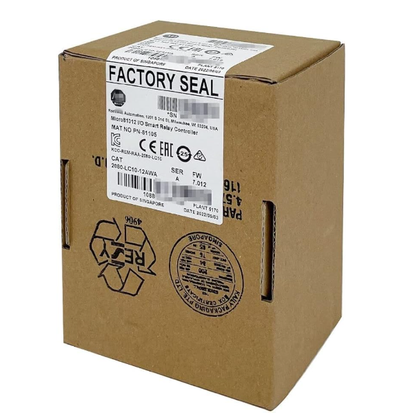 Allen-Bradley 2080-LC10-12AWA Programmable Controller – 12-Point I/O (8 Digital Inputs, 4 Relay Outputs, 120/240 V AC)