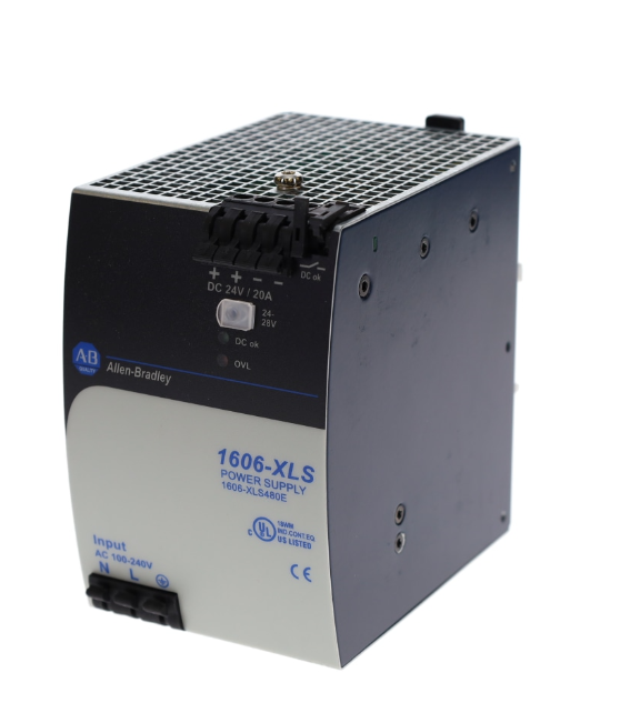 Allen-Bradley 1606-XLS480E Power Supply – 480 W 24–28 V DC Output, 100–240 V AC Input | MeloMation 2-Year Warranty