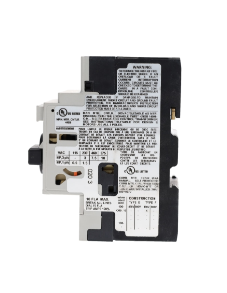 Allen-Bradley 140M-C2E-C10 Motor Protection Circuit Breaker – 6.3–10 A Adjustable Thermal, 32 A Frame C